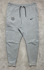 NIKE 2023/24 CHELSEA NSW TECH FLEECE 3RD PLAYER & STAFF GREY JOGGERS MENS LARGE