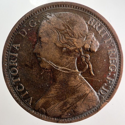 1863 victoria one penny coin - 1863,