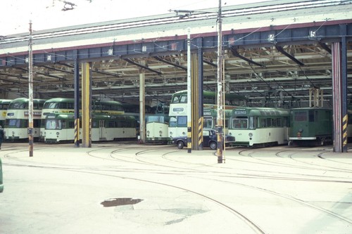 Blackpool tramcar depot may - depot,