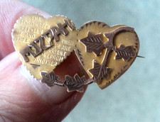 Edwardian Gold Mizpah Brooch