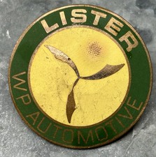 Vintage Original Enamel Car Badge - Lister Motor Company