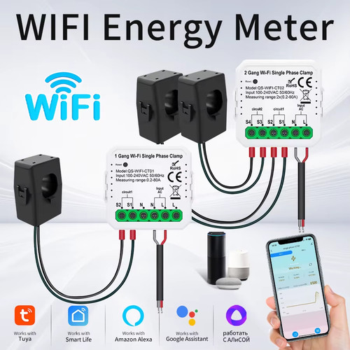 Tuya wifi energy smart meter - energy,
