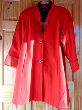 1980's Jofeld Lined Red Wool Coat Size Medium