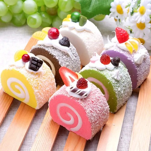 6pcs roll cake fake - cake,