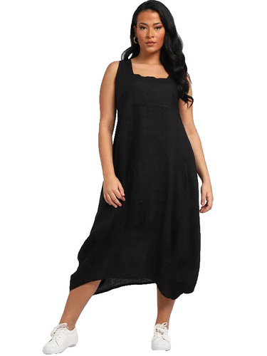 Italian lagenlook linen dress - italian,