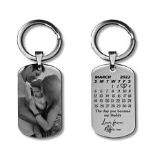 Personalised Engraved Photo Keyring Dad Mum Gift Birthday Fathers Day Christmas