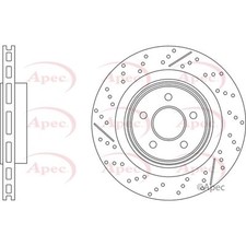 2x Brake Discs Vented Drilled