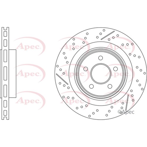 Brake discs vented drilled - discs,