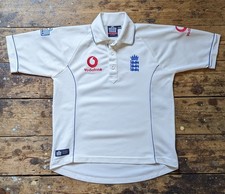 Admiral England Test Ashes vtg cricket vodafone shirt jersey top 2005-08 11/12y