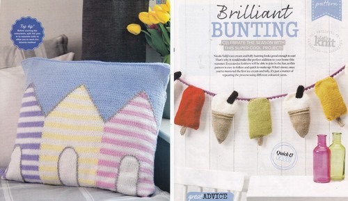 Beach hut cushion ice cream - cushion,