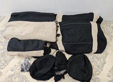 Flying Banner Flat Cloth Universal Fit Car Seat Covers Full Set with Airbag Comp