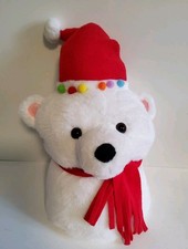 Christmas Singing Moving Mouth Polar Bear Wall Mount Head Decoration