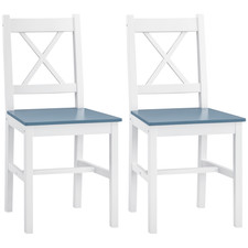 HOMCOM Dining Chairs Set of 2