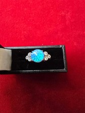 Gorgeous Blue Opal & Sterling