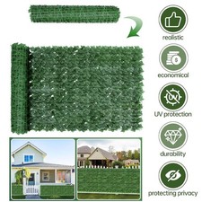 3M Artificial Hedge Fake Ivy Leaf Garden Fence Privacy Screening Roll Wall Panel