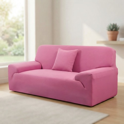 Elegant fuchsia stretch sofa - elegant,