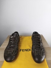 FENDI Leather Sneakers Size 38 UK5 US8 /dust bag