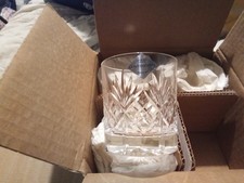 SET OF 4 EDINBURGH CRYSTAL CONTINENTAL 3 1/4 INCH WHISKY GLASSES