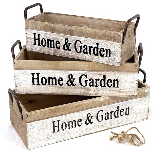 Allgala wooden planter - 3-pc,