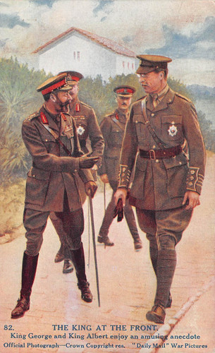 Postcard military wwi - wwi, king