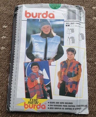 Burda 3697 vest gilet - vest/, unisex