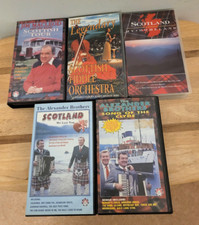 Job Lot Of 5 Scottish VHS Tapes.Alexander Brothers Jim Macleod Fiddle Orchestra.