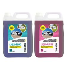 Caravan Toilet Chemicals Blue & Pink 10L - For Caravan & Motorhome, Bloo & Rinse