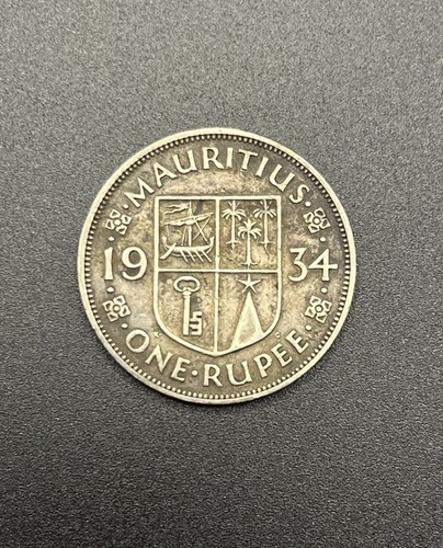 1934 mauritius one rupee - 1934,