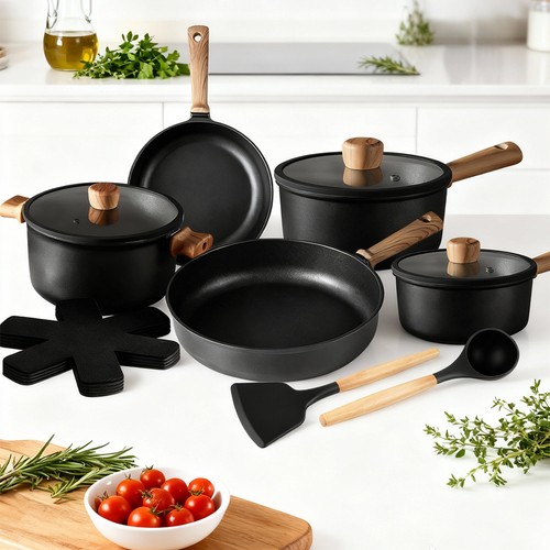 Nonstick frying pan - pan, lid