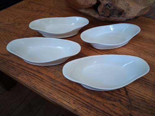 White ceramic oval seving - ceramic,