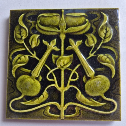 Antique tile art nouveau