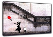 Banksy canvas wall art girl - canvas,