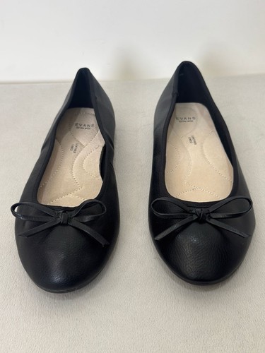Evans women black flat - evans,