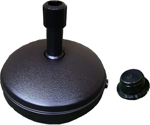Sturdy 34cm round parasol base - round,