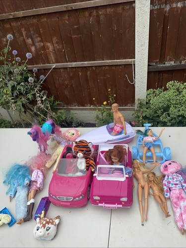 Barbie cars boat - barbie, trailer
