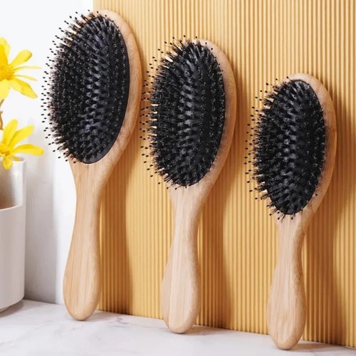 Boar bristle hair brush - boar,