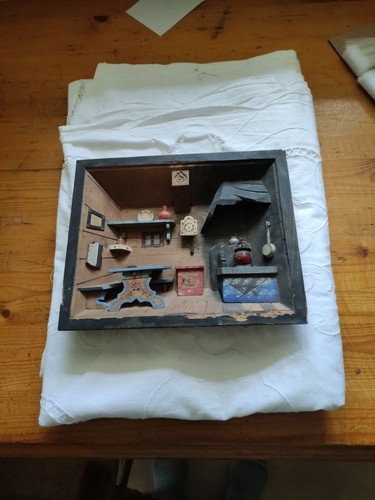 Vintage wooden diorama shadow - diorama,