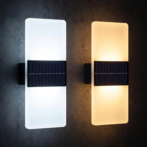 Dual white solar wall - white, lights