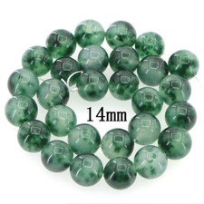 Natural 6/8/10/12/14mm Green Emerald Round Gemstone Loose Beads 15'' Strand