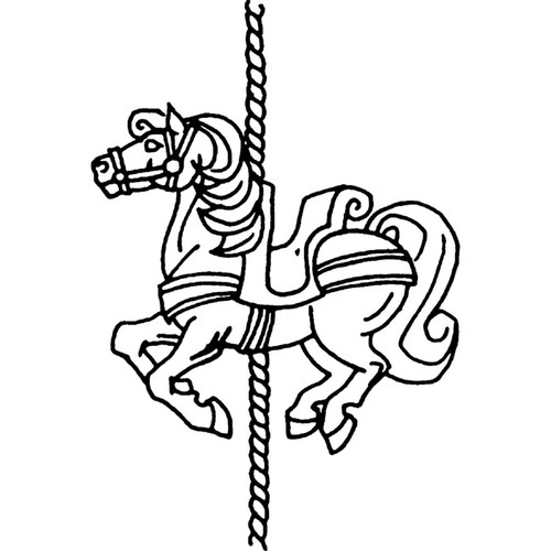 Fairground horse unmounted - horse',