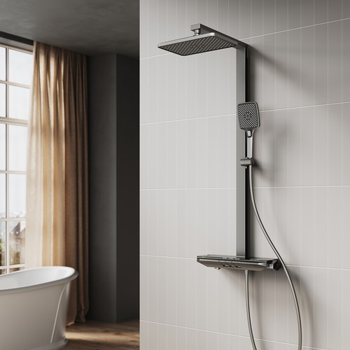 Square thermostatic shower - square,