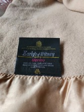 Earlys of Witney Double Blanket 100% Merino Wool