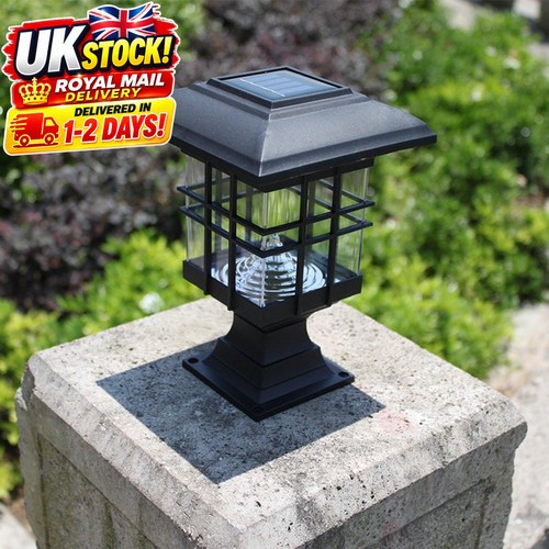 Solar fence outdoor post - fence,