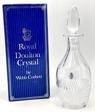 ROYAL DOULTON CRYSTAL by WEBB CORBETT WINE DECANTER - Boxed