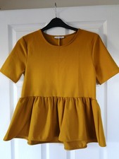 Zara Peplum Mustard Yellow