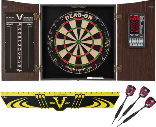 Deluxe dartboard cabinet with - dartboard,