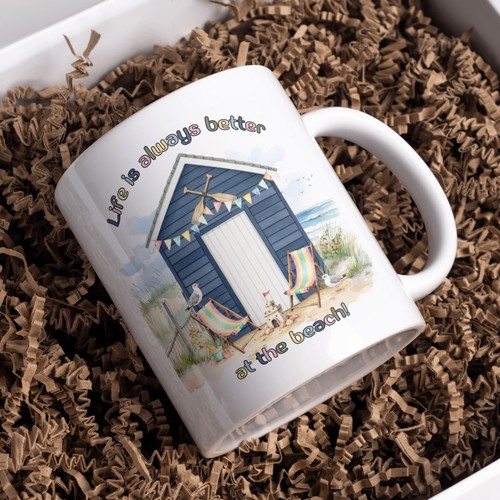 Beach hut mug - :, seaside