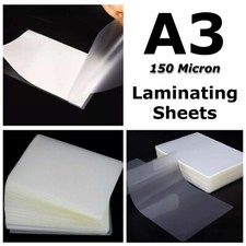 A3 Laminator Laminating Pouches 150 micron Laminate Gloss Sheets Packs LOT