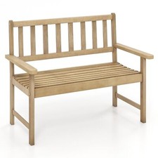 Wood Garden Bench 2-Person