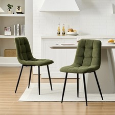 2XGreen Dining Chairs Chenille
